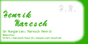 henrik maresch business card